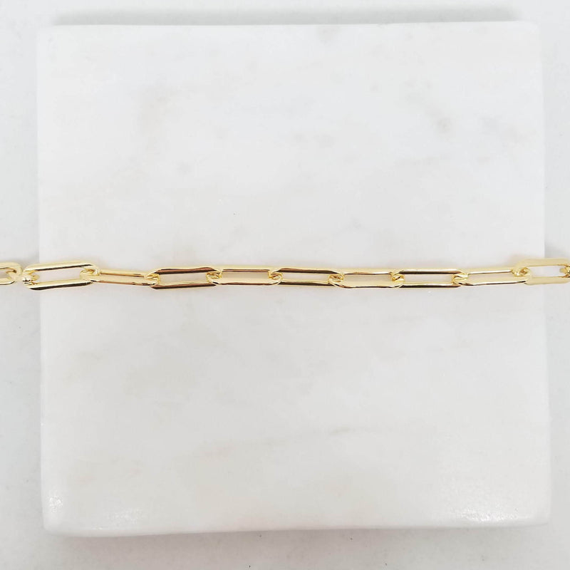 Thick chain link bracelet - paperclip bracelet
