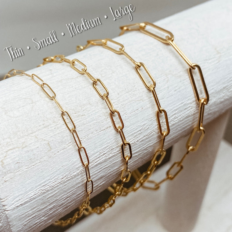 Medium chain link - paperclip bracelet