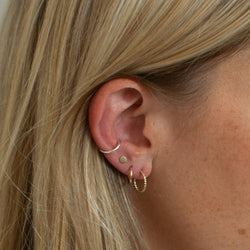 Small twist hoop earrings