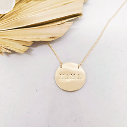 Mama large coin necklace