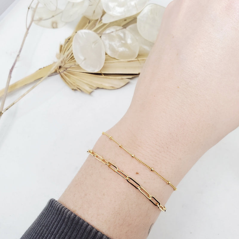 Medium chain link - paperclip bracelet