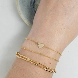 Thick chain link bracelet - paperclip bracelet
