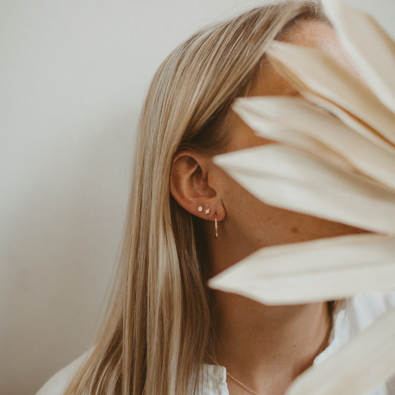 Gold hoop earrings