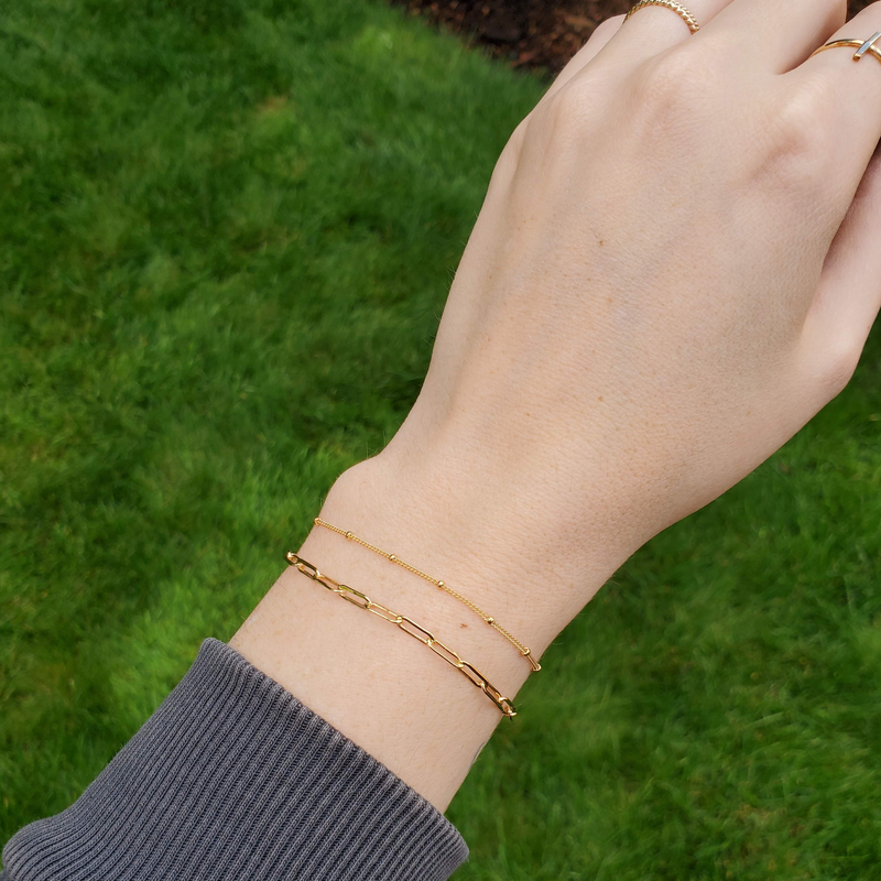 Medium chain link - paperclip bracelet