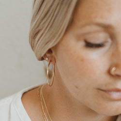Large hoop earrings