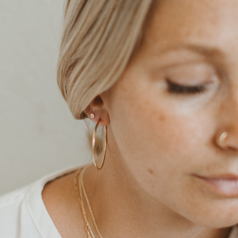 Large hoop earrings