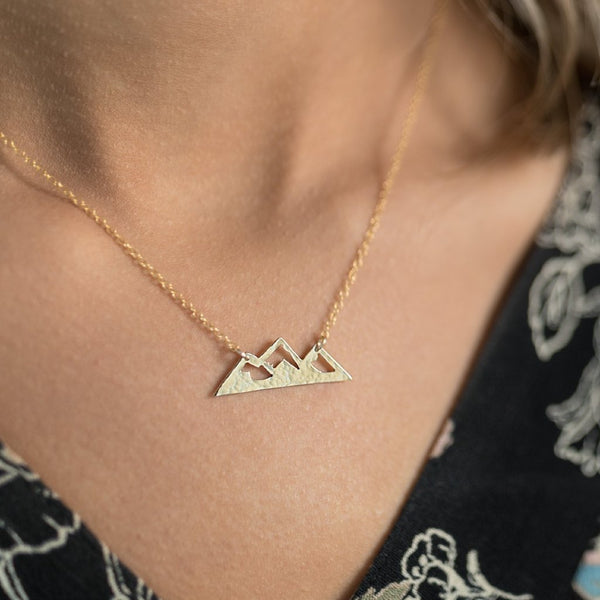 Francs Hammered Mountain Necklace
