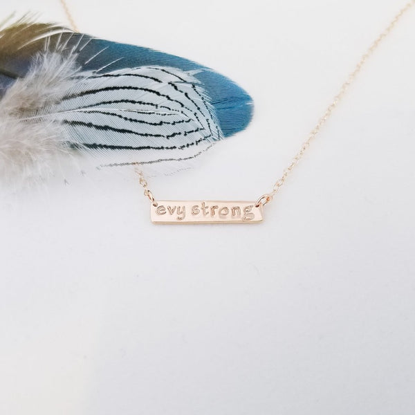 Bar name necklace