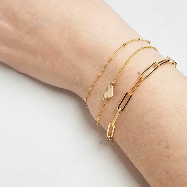 paperclip gold bracelet