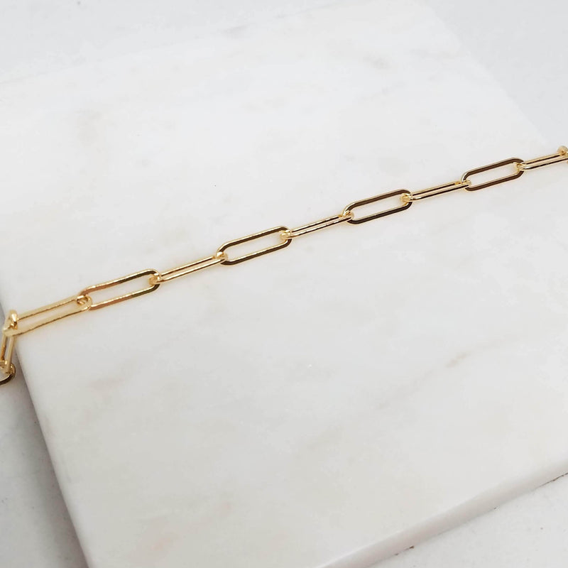 Large chain link bracelet - paperclip bracelet