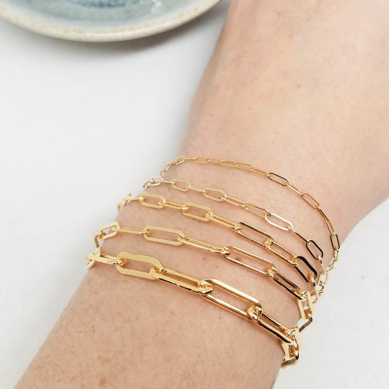 Large chain link bracelet paperclip bracelet Ruth Ryan