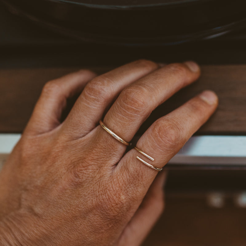 Thin Crystal Solitaire Ring | Bearfruit Jewelry