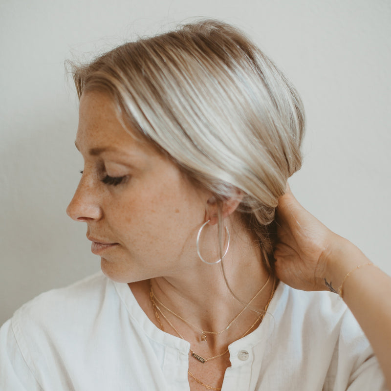 Gold hoop earrings