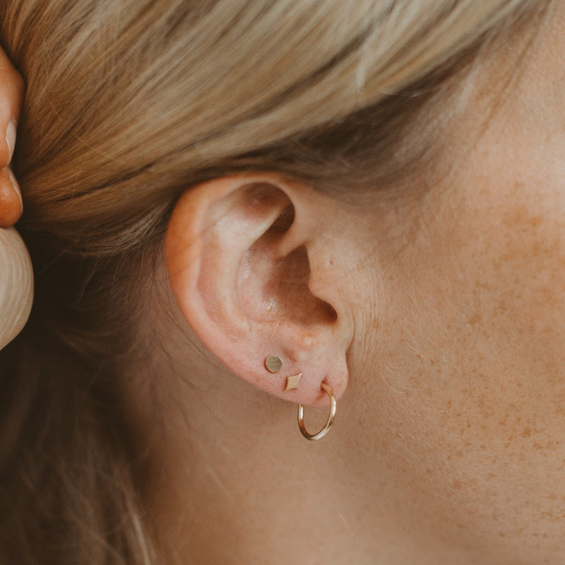 Small Hoop Earrings Rose Gold Fill
